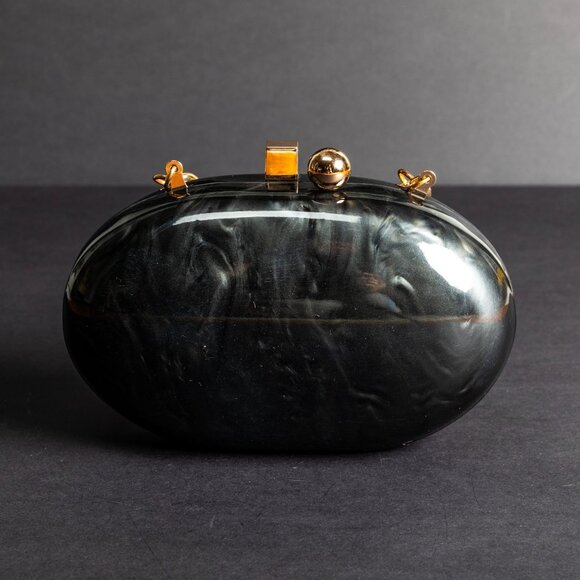 Verano Hill Skvivnn Acrylic Clutch - Black NWOT - Picture 4 of 7